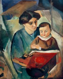 Elisabeth and Walterchen, 1912 by August Macke | Giclée Canvas Print
