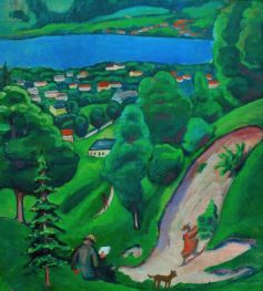 Landschaft am Tegernsee, 1910 | August Macke