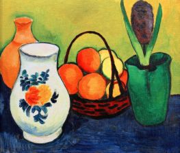 White Jug with Blue Fruit, 1910 | August Macke