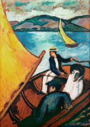 Sailing Boat, Lake Tegern, 1910 | August Macke