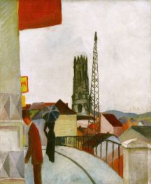Freiburg Cathedral in Switzerland, 1914 by August Macke | Giclée Canvas Print