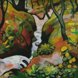 Forest Brook, 1910 by August Macke | Giclée Canvas Print