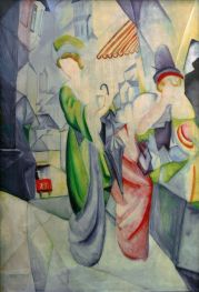 Women in Front of Hat Shop, 1913 by August Macke | Giclée Canvas Print