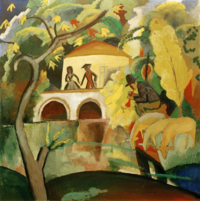 Rokoko, 1912 | August Macke | Giclée Leinwand-Kunstdruck