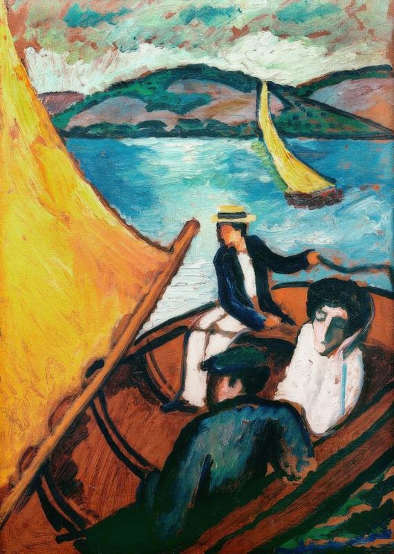 Sailing Boat, Lake Tegern, 1910 | August Macke | Giclée Canvas Print