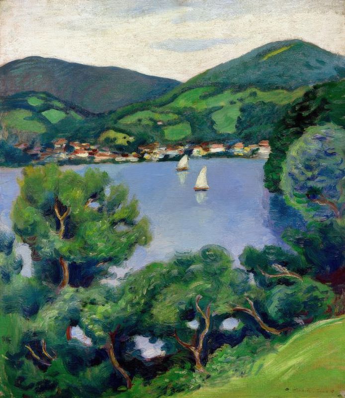 View of Lake Tegern, 1910 | August Macke | Giclée Canvas Print