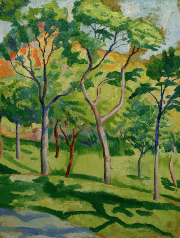 Trees on a Meadow, 1910 | August Macke | Giclée Canvas Print
