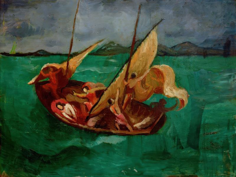 Jesus in the Boat (after Delacroix), 1911 | August Macke | Giclée Canvas Print