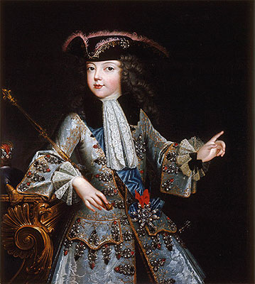 Portrait of Louis XV, 1717 | Augustin Justinat | Giclée Leinwand Kunstdruck