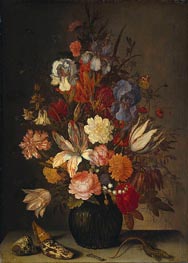 Still Life with Flowers, c.1632/57 von Balthasar van der Ast | Leinwand Kunstdruck