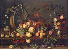 Still Life with Fruits, Shells and Insects, c.1620 von Balthasar van der Ast | Leinwand Kunstdruck