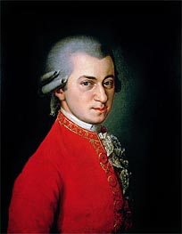 Portrait of Wolfgang Amadeus Mozart, 1819 by Barbara Krafft | Canvas Print