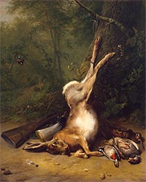 Still Life with a Hare, 1844 by Barend Cornelius Koekkoek | Canvas Print