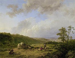 Landschaft mit drohendem Regensturm | Barend Cornelius Koekkoek | Gemälde Reproduktion