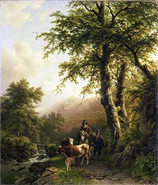 Italian Landscape, 1848 by Barend Cornelius Koekkoek | Canvas Print