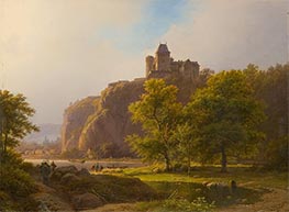 Summer Landscape with a Castle, 1845 by Barend Cornelius Koekkoek | Canvas Print