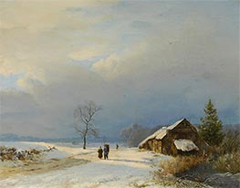 Winter in the Gooi, 1828 by Barend Cornelius Koekkoek | Canvas Print