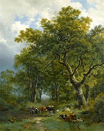 A Wooded Path, 1833 by Barend Cornelius Koekkoek | Canvas Print