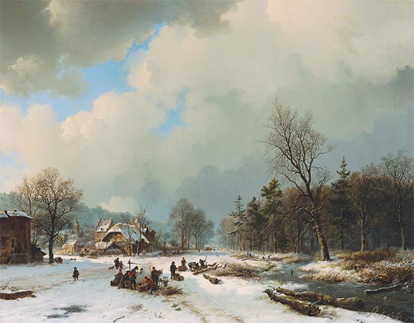 Winter Scene, 1831 | Barend Cornelius Koekkoek | Giclée Canvas Print
