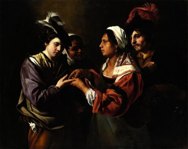 The Fortune Teller, c.1616/17 | Bartolomeo Manfredi | Giclée Leinwand Kunstdruck