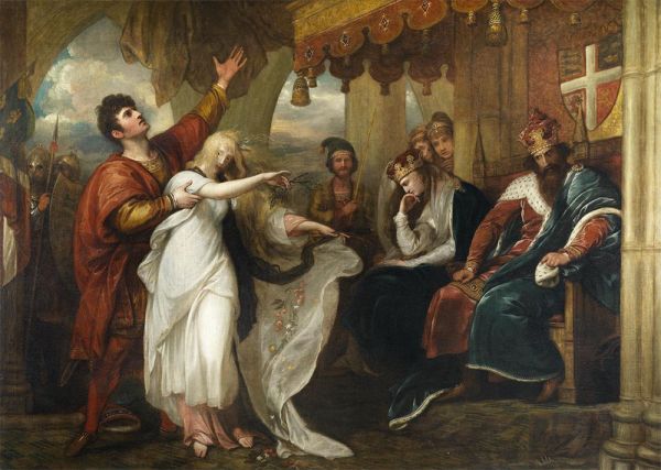 Ophelia before the King and Queen, 1792 | Benjamin West