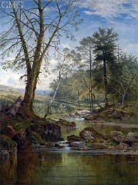 A Sunny Stream - Beardon, Dartmoor, 1883 by Benjamin Williams Leader | Canvas Print