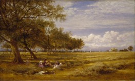 An English Hayfield, 1878 by Benjamin Williams Leader | Giclée Canvas Print