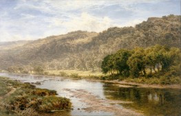 Am Llugwy unterhalb von Capel Curig, 1903 von Benjamin Williams Leader | Giclée Leinwand-Kunstdruck