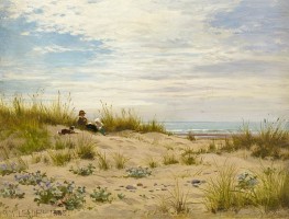A Sandy Shore, New Wales, 1888 by Benjamin Williams Leader | Giclée Canvas Print