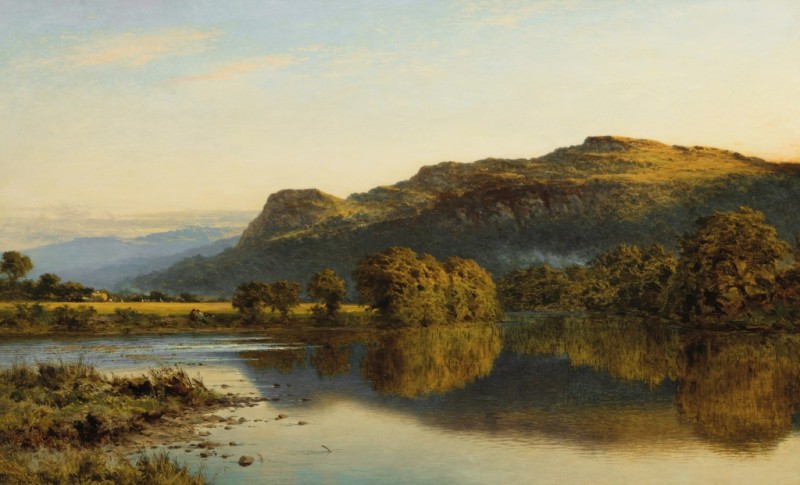 Where Peaceful Waters Glide by Benjamin Williams Leader, 1898 - canvas print