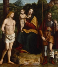 Virgin and Child with Saints Sebastian and Roch, 1530 | Bernardino Luini