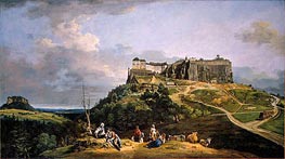 The Fortress of Konigstein, c.1756/58 von Bernardo Bellotto | Leinwand Kunstdruck