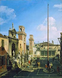 Die Arsenale, Venedig, c.1742 von Bernardo Bellotto | Leinwand Kunstdruck