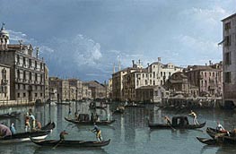 The Grand Canal Looking North from the Palazzo Contarini dagli Scrigni to the Palazzo Rezzonico | Bernardo Bellotto | Painting Reproduction