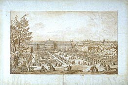 View of Vienna (Belvedere Palace Gardens), undated von Bernardo Bellotto | Papier-Kunstdruck