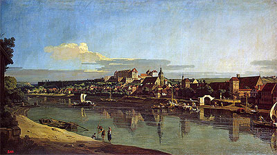 View of Purna from the Right Bank of the Elbe, c.1753 | Bernardo Bellotto | Giclée Leinwand Kunstdruck