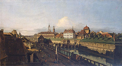 Old Fortifications of Dresden, c.1749/52 | Bernardo Bellotto | Giclée Leinwand Kunstdruck