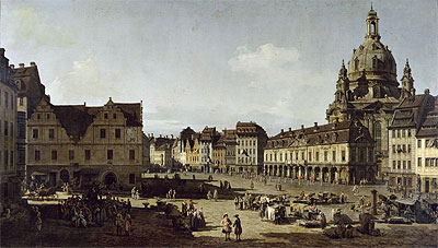 Blick auf den Neumarkt in Dresden von der Moritzstraße, c.1749/51 | Bernardo Bellotto