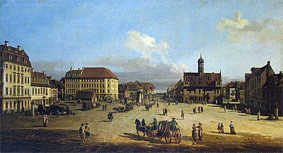 Market-Place of the Neustadt in Dresden, c.1751/52 | Bernardo Bellotto | Giclée Leinwand Kunstdruck