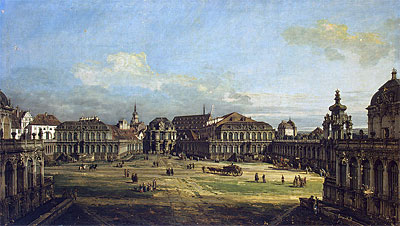 Zwinger in Dresden, 1752 | Bernardo Bellotto | Giclée Leinwand Kunstdruck