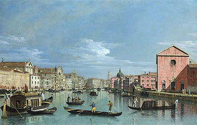 Bernardo Bellotto | Venice: Upper Reaches of the Grand Canal Facing Santa Croce, c.1740/50 | Giclée Canvas Print