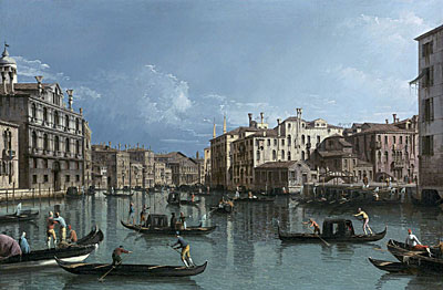 Der Canal Grande, Blick nach Norden vom Palazzo Contarini dagli Scrigni zum Palazzo Rezzonico, n.d. | Bernardo Bellotto