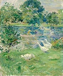 Girl in a Boat with Geese, c.1889 by Berthe Morisot | Canvas Print