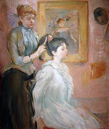 Die Frisur, 1894 von Berthe Morisot | Leinwand Kunstdruck