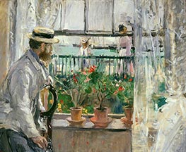 Eugene Manet auf der Isle of Wight, 1875 von Berthe Morisot | Leinwand Kunstdruck
