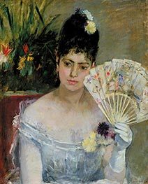 Am Bal, 1875 von Berthe Morisot | Leinwand Kunstdruck
