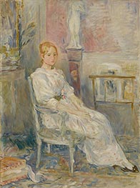 Alice Gamby im Wohnzimmer, 1890 von Berthe Morisot | Leinwand Kunstdruck