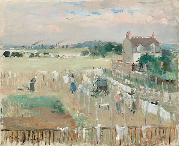 Hanging the Laundry out to Dry, 1875 | Berthe Morisot