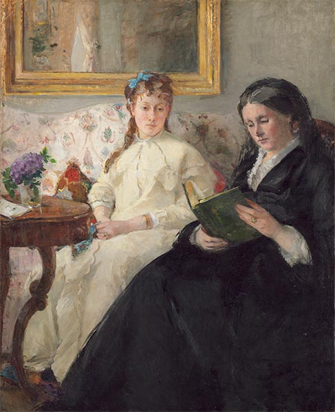 Die Mutter und Schwester des Künstlers, c.1869/70 | Berthe Morisot | Giclée Leinwand Kunstdruck