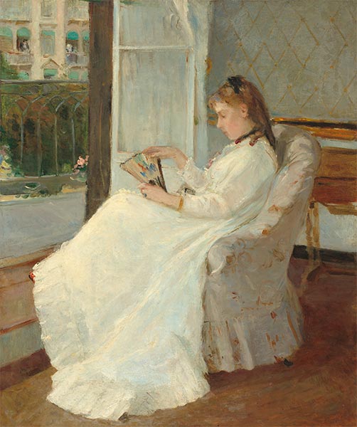 Die Schwester des Künstlers am Fenster, 1869 | Berthe Morisot | Giclée Leinwand Kunstdruck